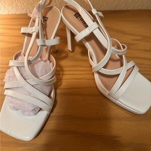 Elegant White Strappy Heels